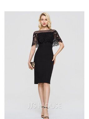 Sleek dark green cocktail dress